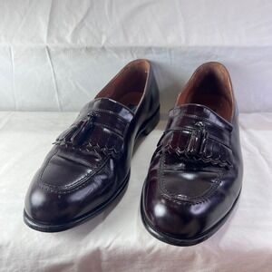 Bostonian Classics First Flex Mens Burgundy Leather Kiltie Tassel Loafers 20328